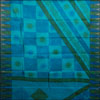 Turquoise blue and green colour Printed Puresilk Saree DCN-14 - Click here to View more details about this Product